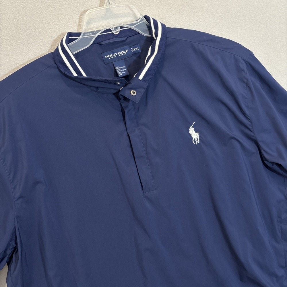 Polo Golf Ralph Lauren XL Windbreaker Jacket Short Sleeve Mens 1/4 Zip EUC